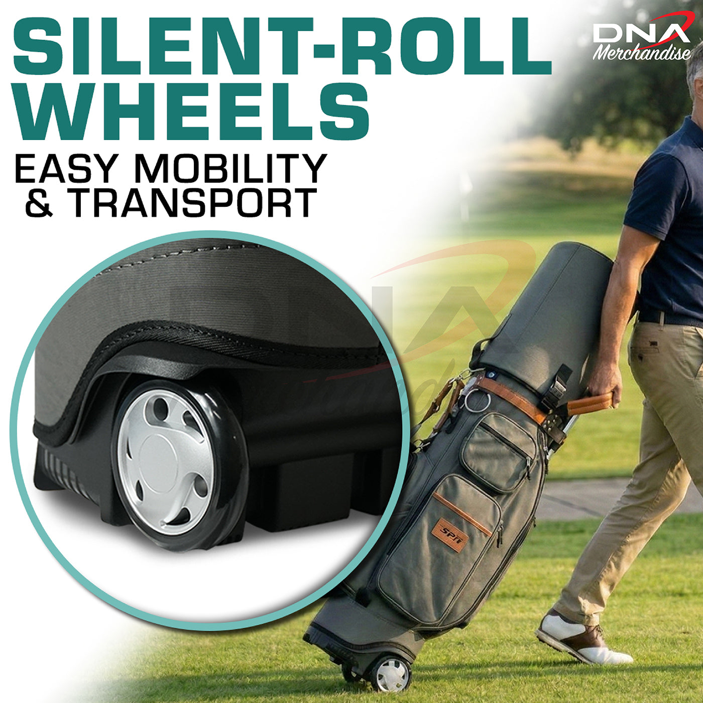 Multi-Functional Golf Travel Bag with Wheels & Password Lock