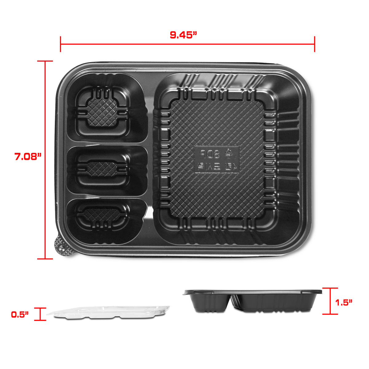 Korean Togo Box 9.45X7.08X1.5" 50/100/200pc K-15