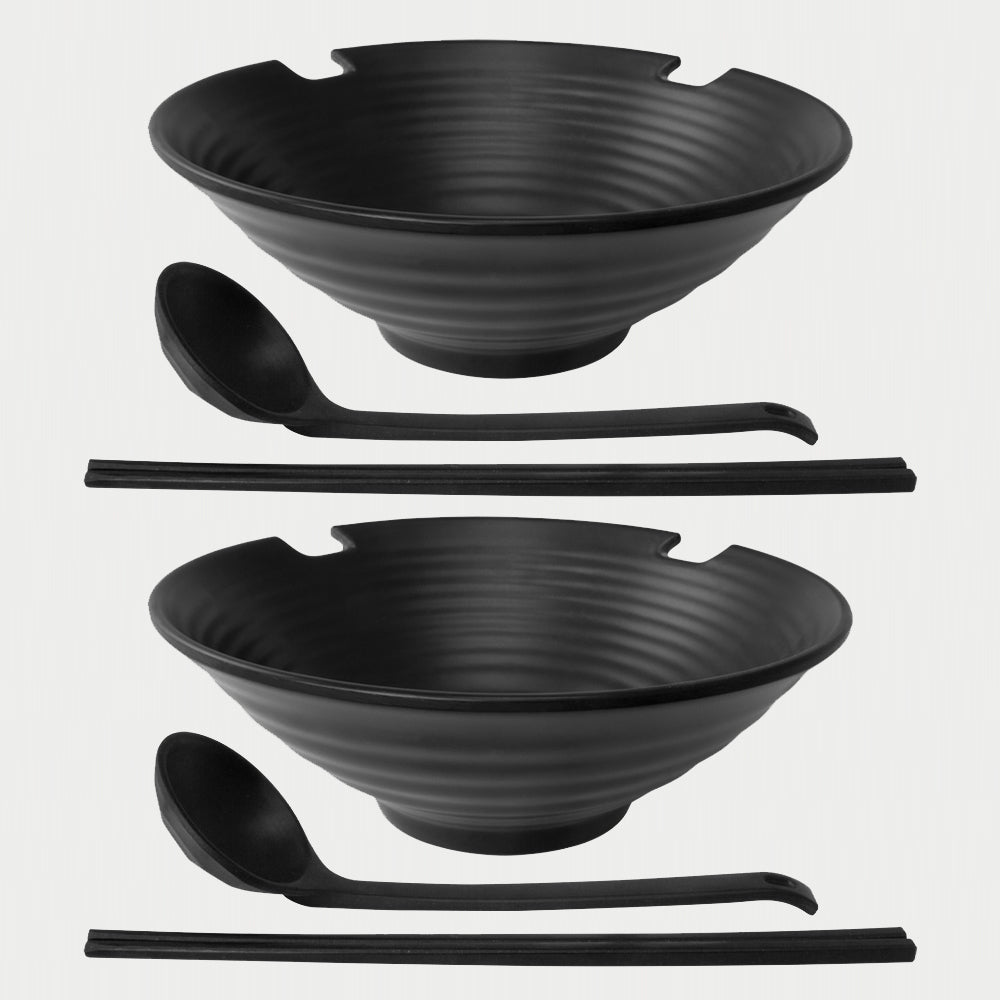 6 Sets 37 oz Large Ramen Bowl Set with Spoons Chopsticks
