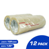 Clear Packing Tape 12 Rolls, Packaging Tape for Shipping, Moving, Office, 1.88" X 109 yds, Total 1200m (12 Pack)