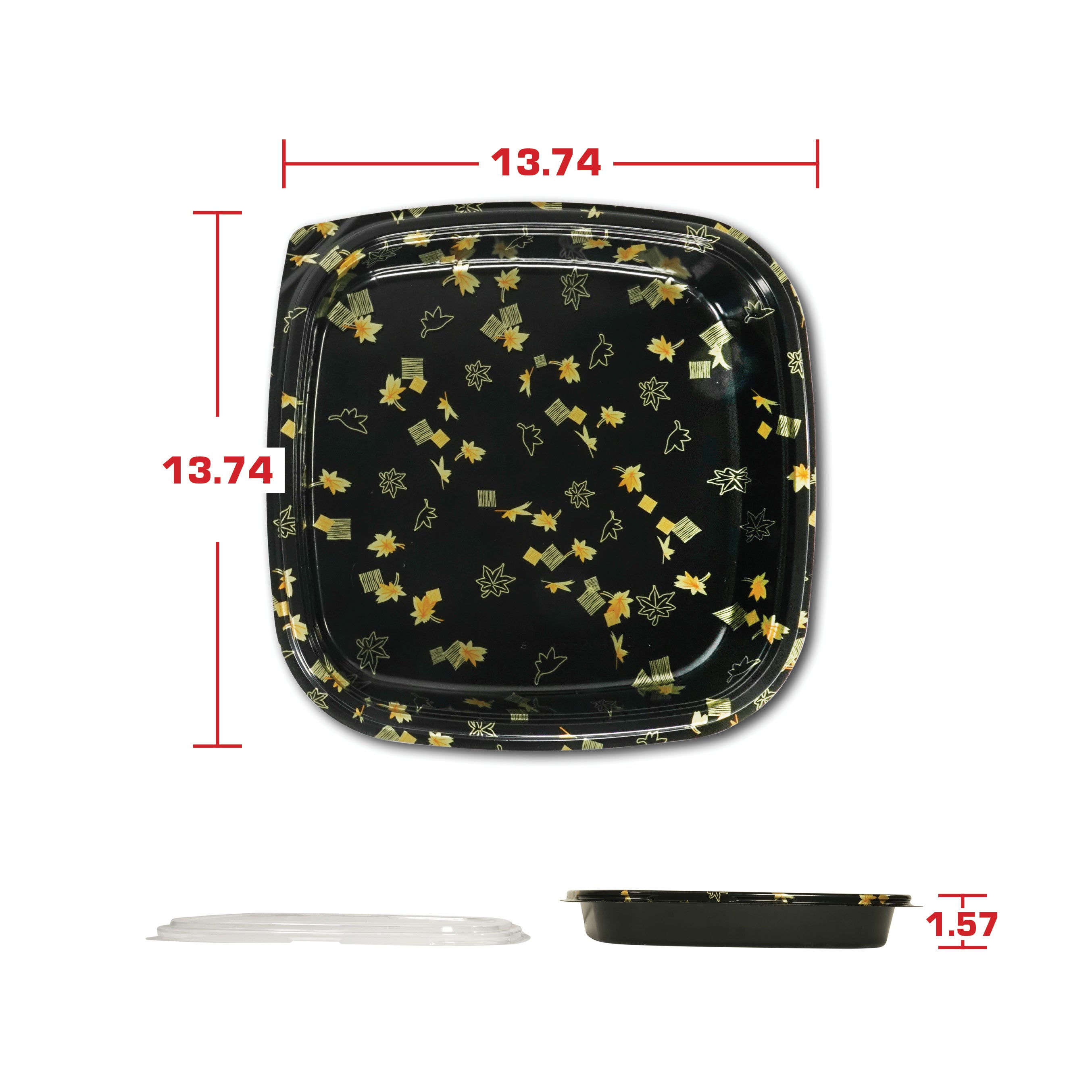 [SALE] Japanese Togo Box 13.7x13.7x1.6" 50/100pc/Box J-22