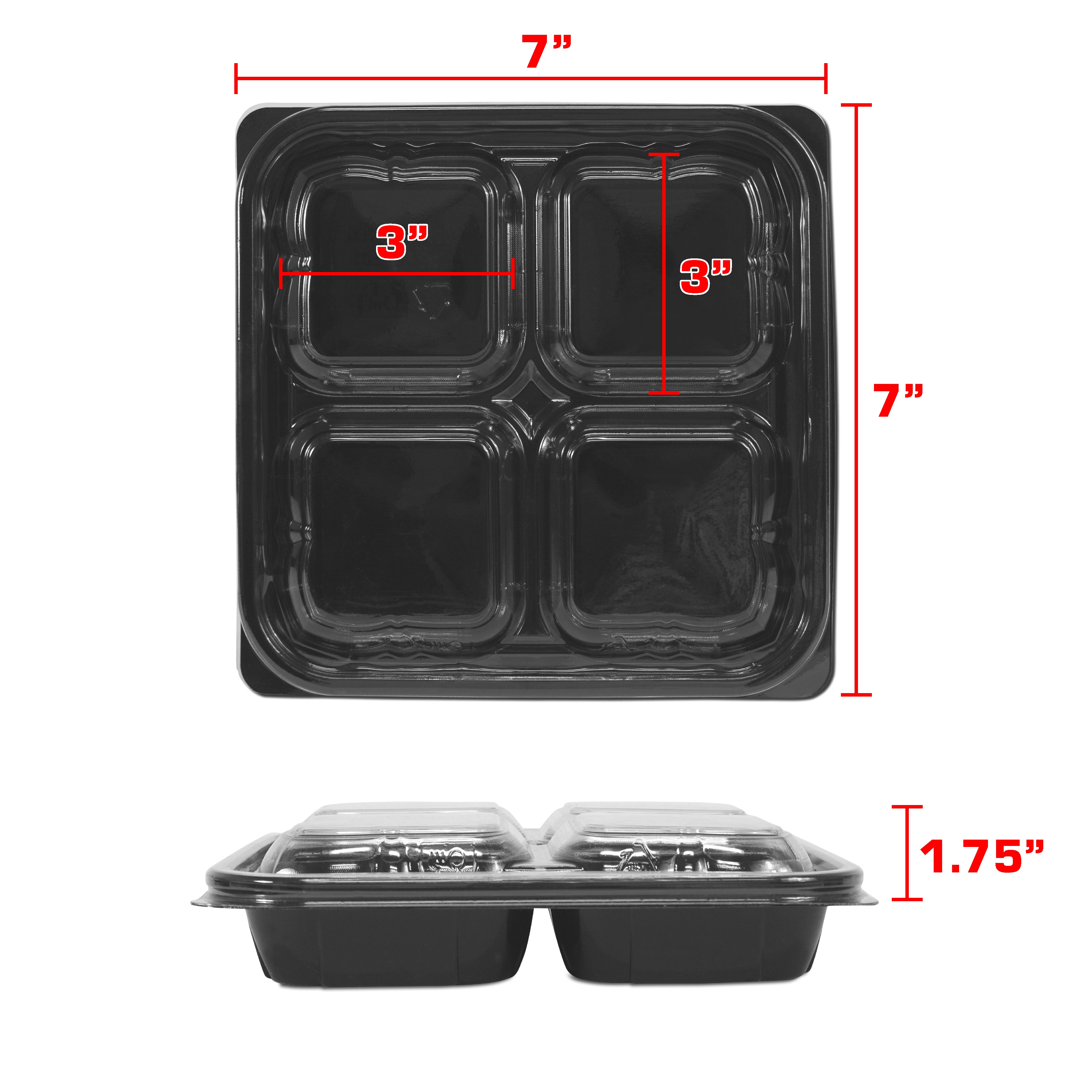 Korean Togo Box 7x7x1.75" 50/100/360pcs K-12-1