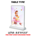 CUSTOM LED SIGN TABLE TYPE 9.5"X13.5" LET-B