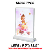 CUSTOM LED SIGN TABLE TYPE 9.5"X13.5" LET-B