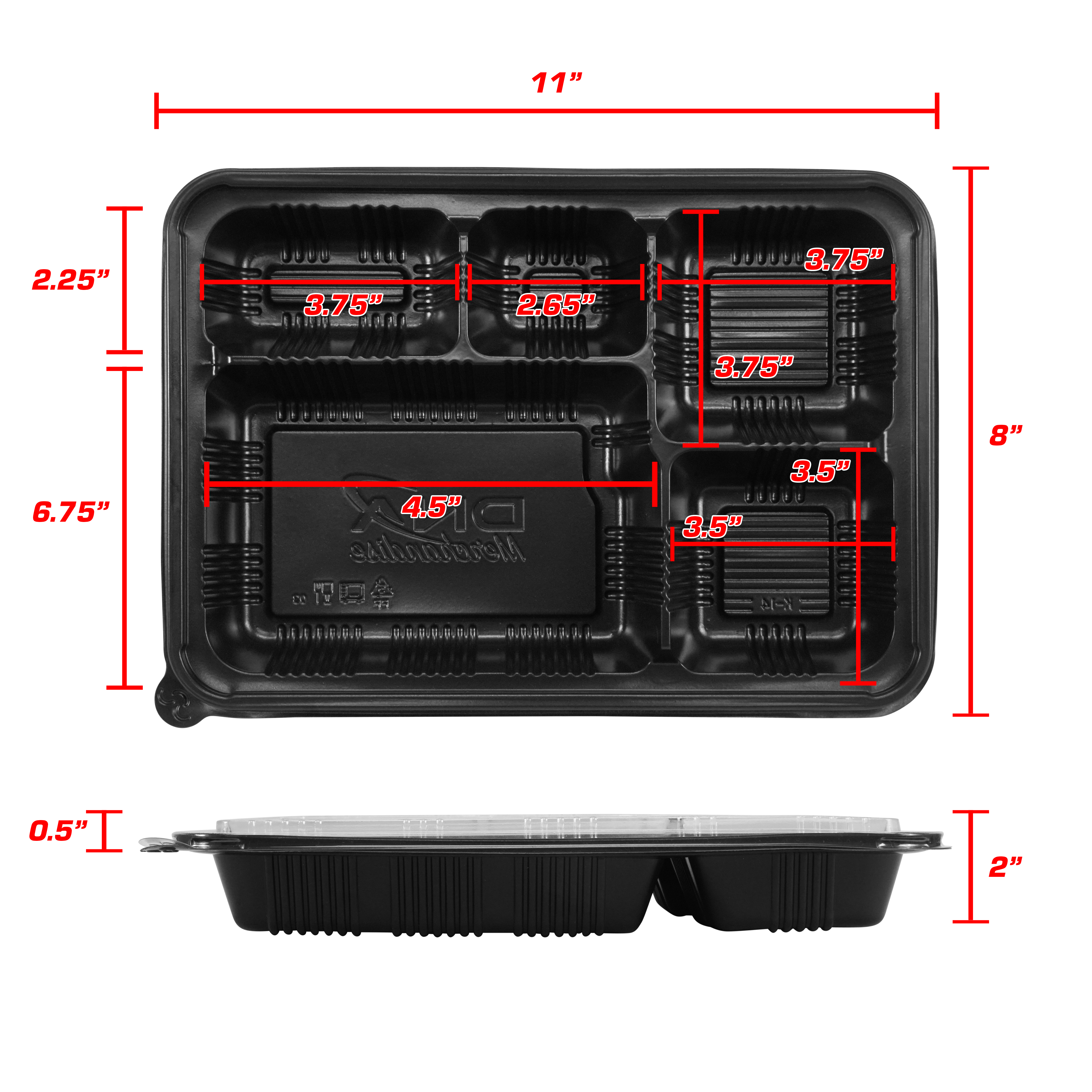 Korean Togo Box 11X8x2" 50/100/200pc S-1