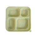 Eco-friendly Togo Box 9.2"×9.2"×1.7" 4 divided bento box 50/100/200pcs E-2