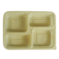 Eco-friendly Togo Box 9.2"×6.7"×1.5" 4 divided bento box 50/100/160pcs E-1