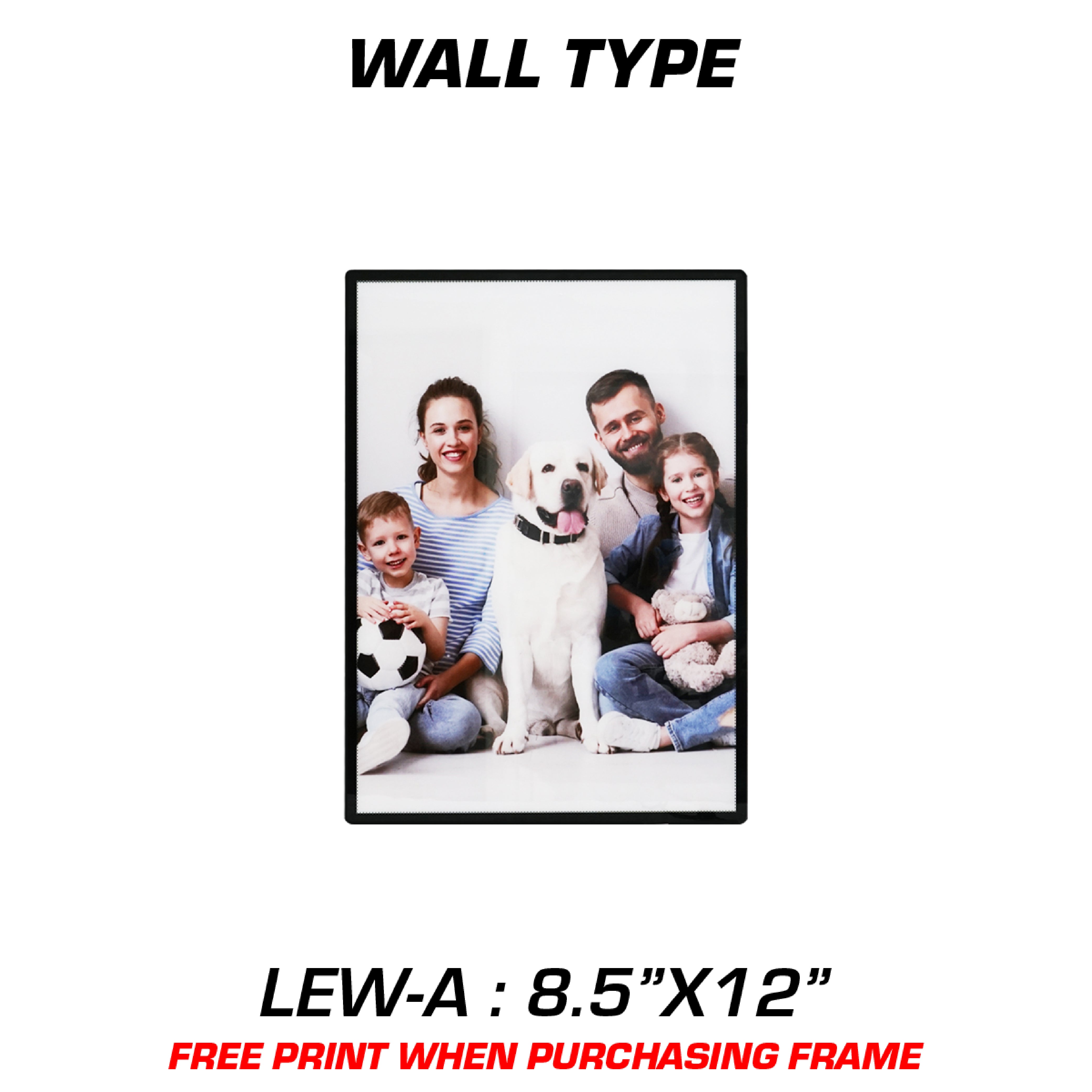 CUSTOM LED SIGN WALL TYPE 8.5"X12" LEW-A