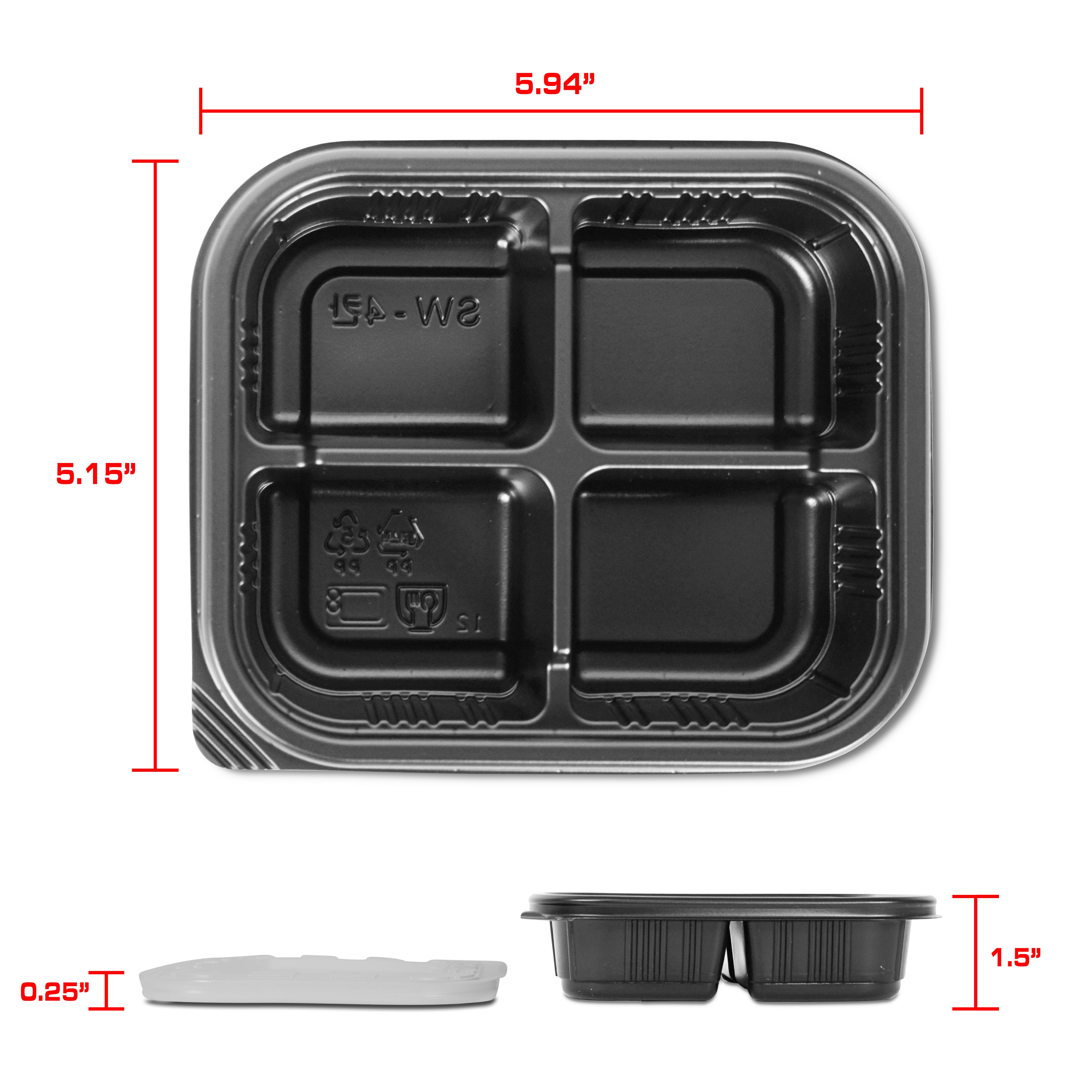Korean Togo Box 5.94x5.15x1.5" 50/100/600pcs K-12