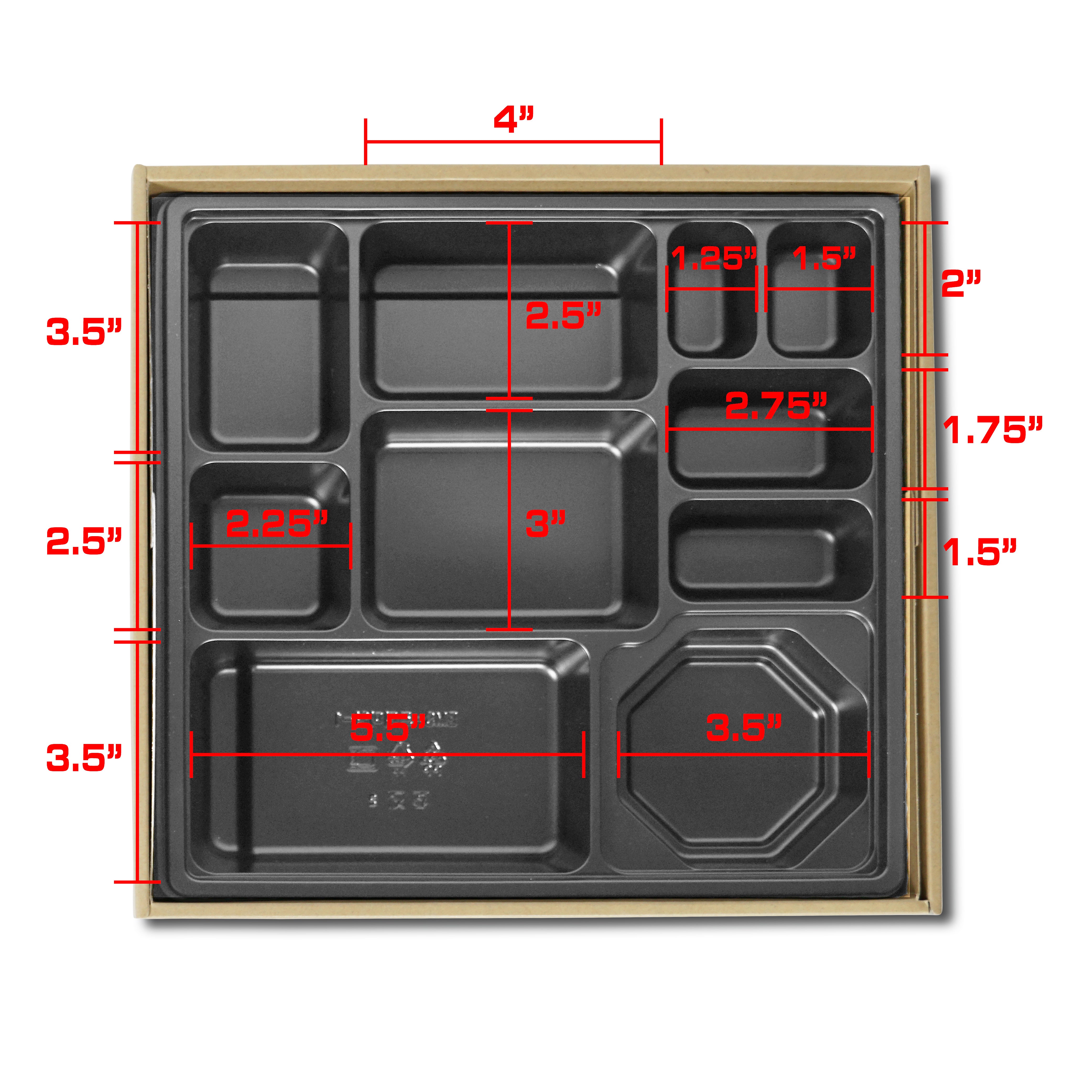 Korean Togo Box 11.02x10.04x2.38" 50/100/200pcs K-23