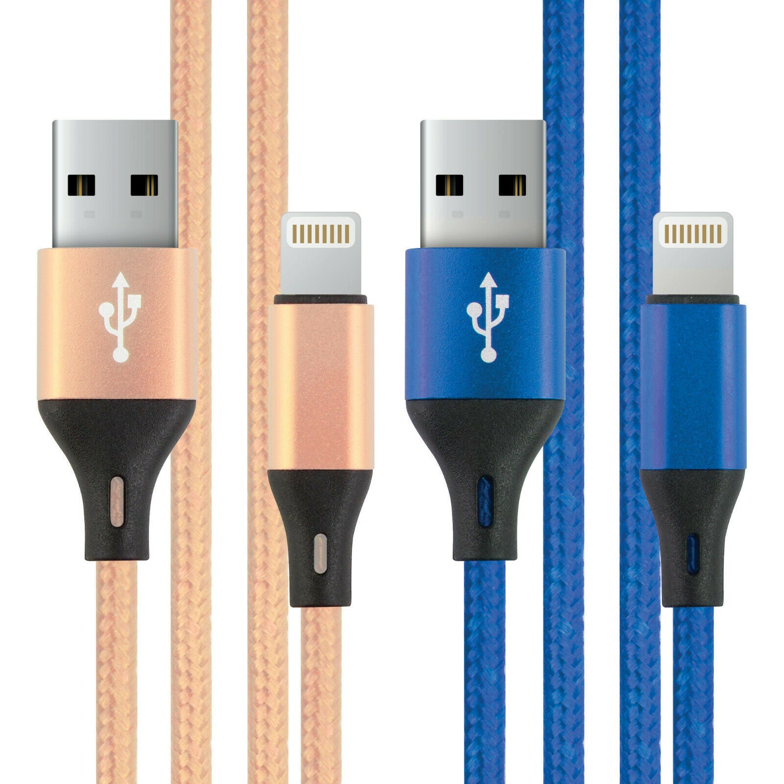 6ft 2m USB-A to Micro B / USB-C / Lightning Cable Charging Cord for iP –  DNA MERCHANDISE
